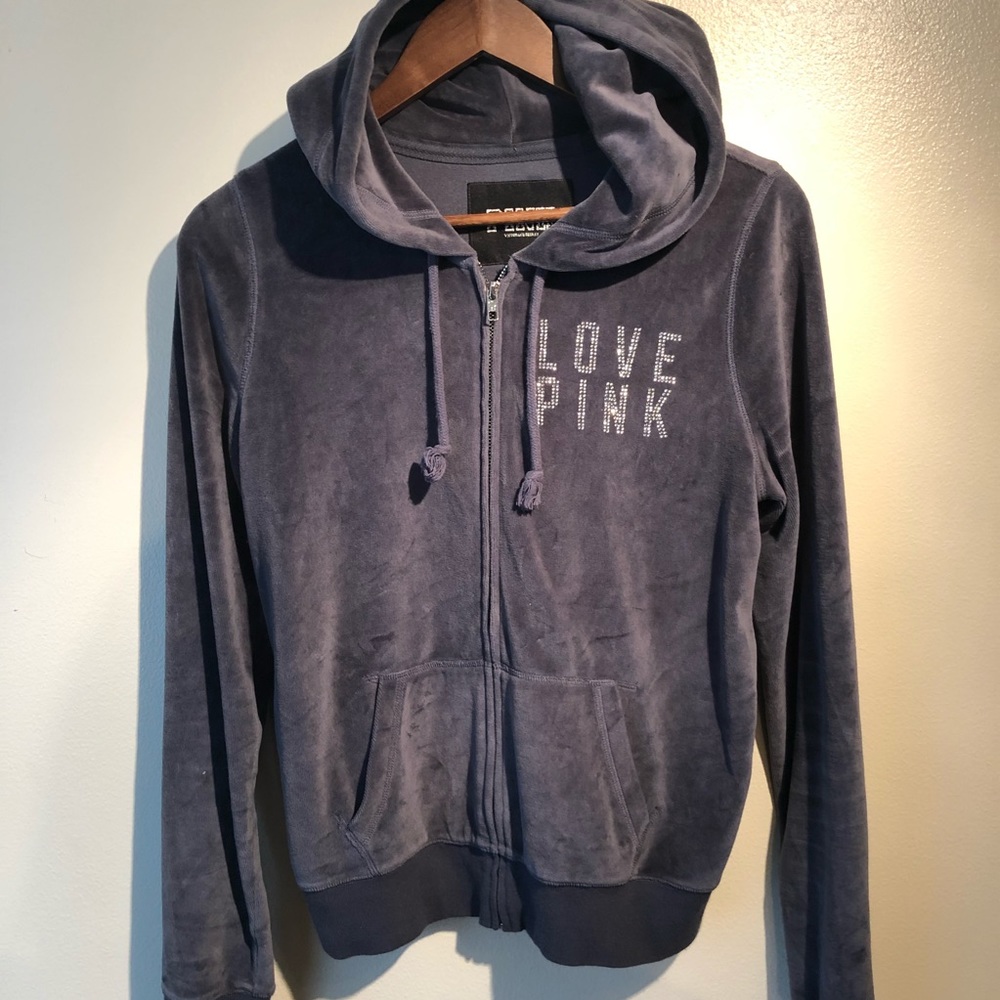 VS PINK velour zip up